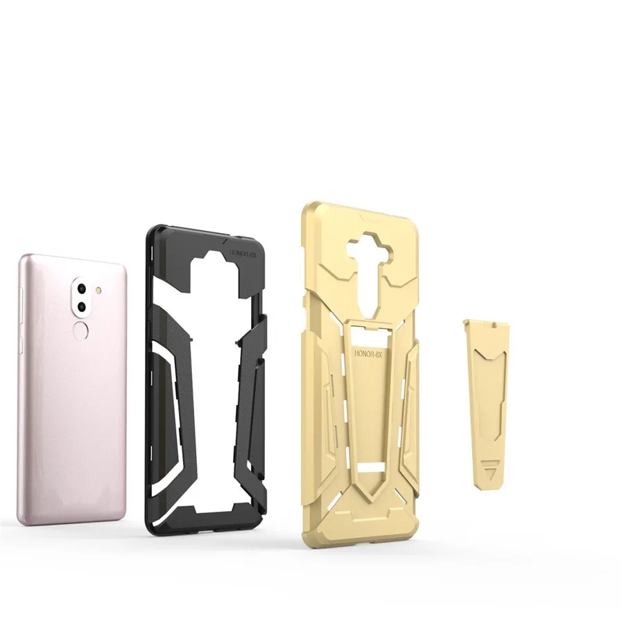 Подставки Панцири Телефон чехол для Huawei Honor 6X крышка Жесткий Пластик мягкий