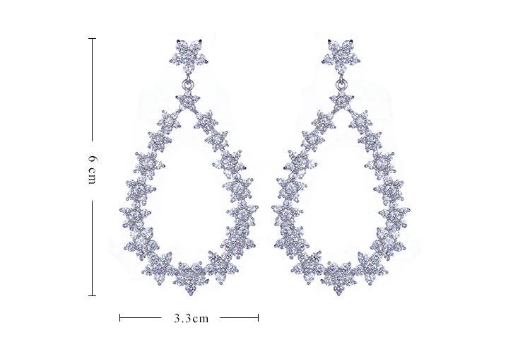 2015 Factory Waterdrop AAA CZ Earrings for Women Bridal Wedding Jewelry Luxury Banquet Dress Accessories GLE4508 | Украшения и