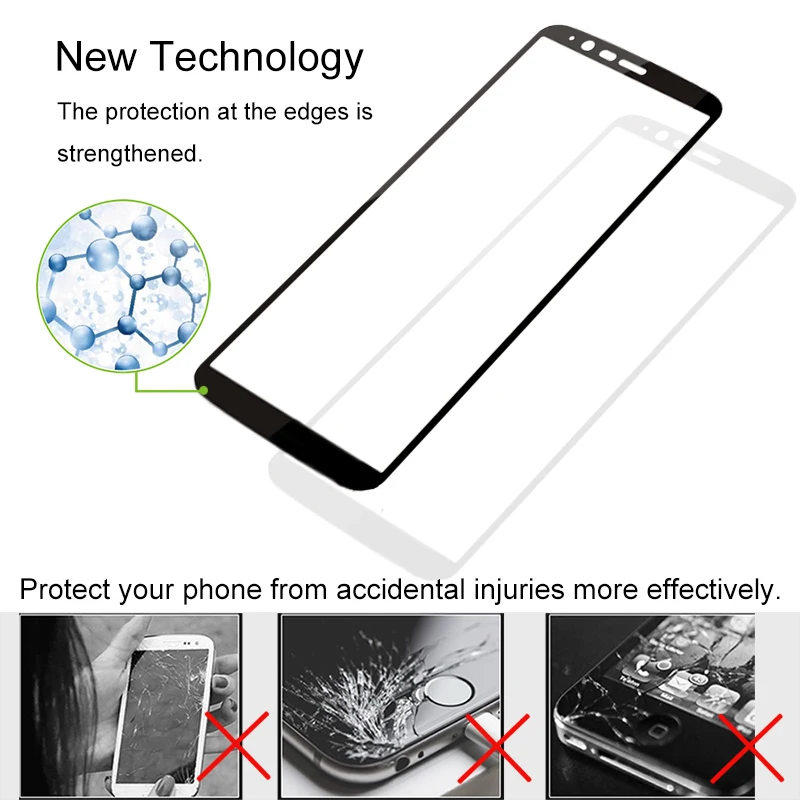 2 шт. 100% оригинальное закаленное стекло с полным покрытием для OnePlus 5T защита