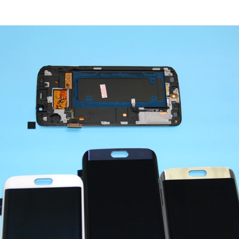 Протестирован для samsung Galaxy S6 Edge ЖК-дисплей кодирующий преобразователь сенсорного экрана в сборе для G925 G925F G925i белый/синий/золотой