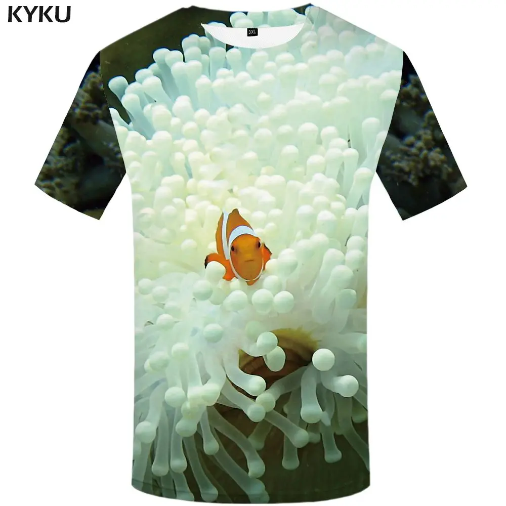 3d t shirt 16 KYKU Fish Мужская 3D футболка, хип-хоп футболка, рыбак, тропический принт, футболка, Забавные футболки, летние, Fishinger Animal, мужская одежда - Цвет: 3d t shirt 16