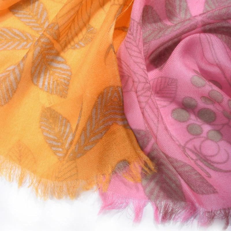 2017 Мода Осень Зима Марка Цветы Саржа Печатных Кашемировые Шали Нескольких Цветов