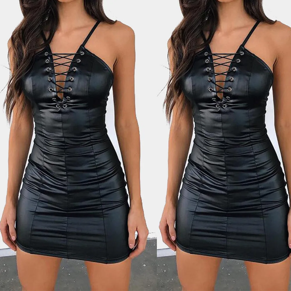 Платье женщин Сплошной v образный вырез черный Slim soft touch Bodycon Сексуальная рукавов