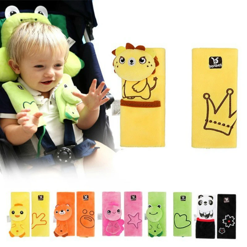 2 шт. одна пара детская комната мультяшный ремень плюшевый для сиденья наплечная