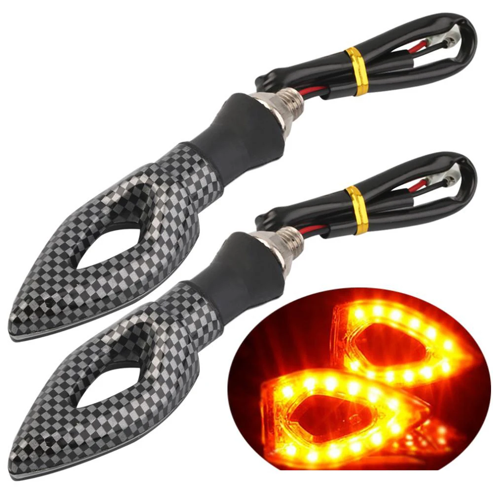200 шт./лот указатели поворота мотоцикла 12 LED 12V лампа для супер яркий сигнальный