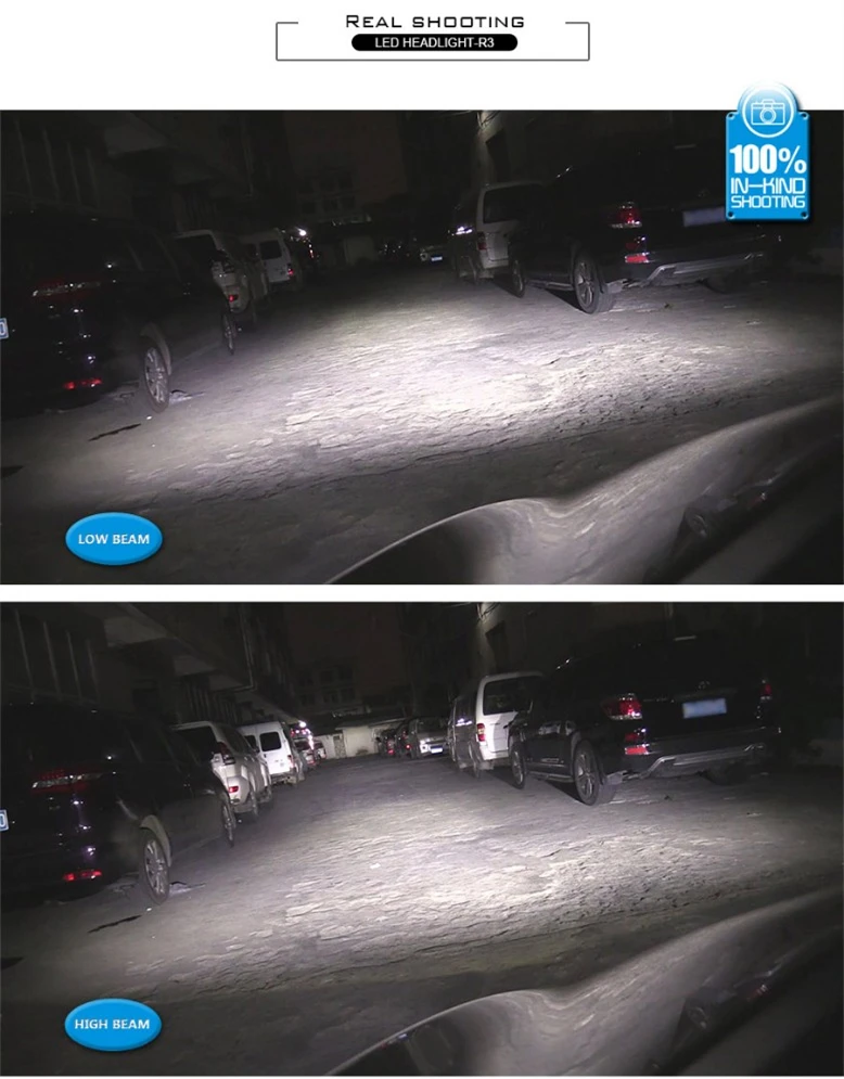 Светодиодный фонарь для автомобиля H4 H7 H11 9005 9006 9012 Cree Chip 80 Вт 9600LM 6000K светодиодный