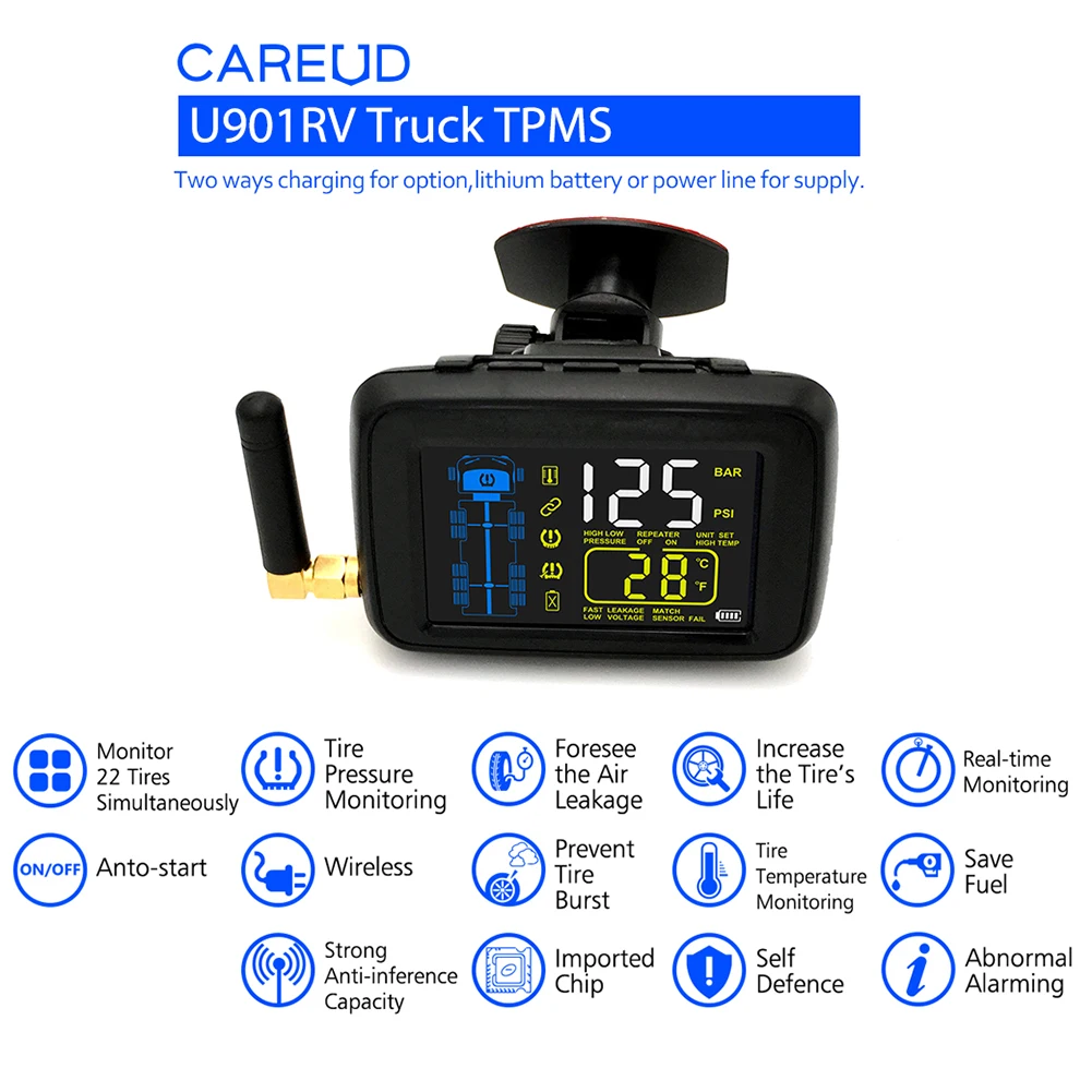 [Подлинный] автомобильные грузовики TPMS беспроводная система контроля давления в шинах 14 датчиков трейлеров специальные датчики давления в шинах