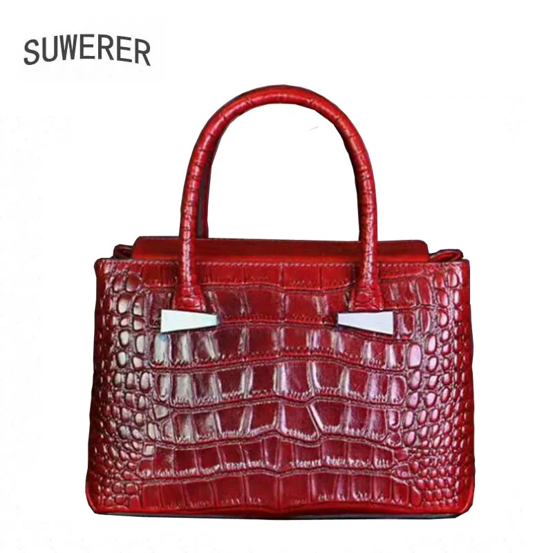 Женские сумки из натуральной кожи с крокодиловым узором маленькая квадратная