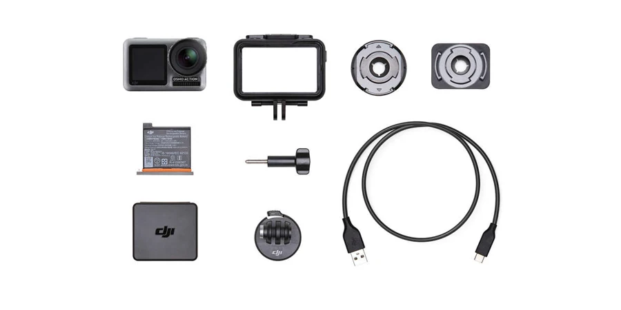 DJI Osmo экшн Спортивная камера с двойными экранами и стабилизацией RockSteady 4K HDR видео UHD качество изображения Водонепроницаемый