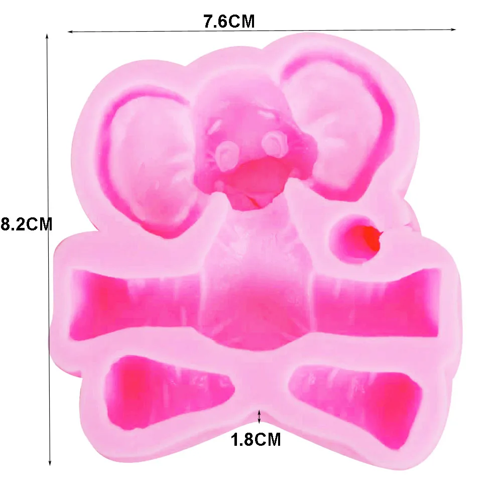 10 шт./компл. форма в виде слона для шоколада рельефная силиконовая торта
