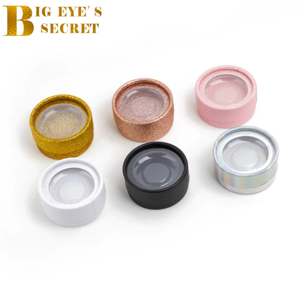 10 шт. блестящая круглая коробка для ресниц 3D норковая лента наращивания