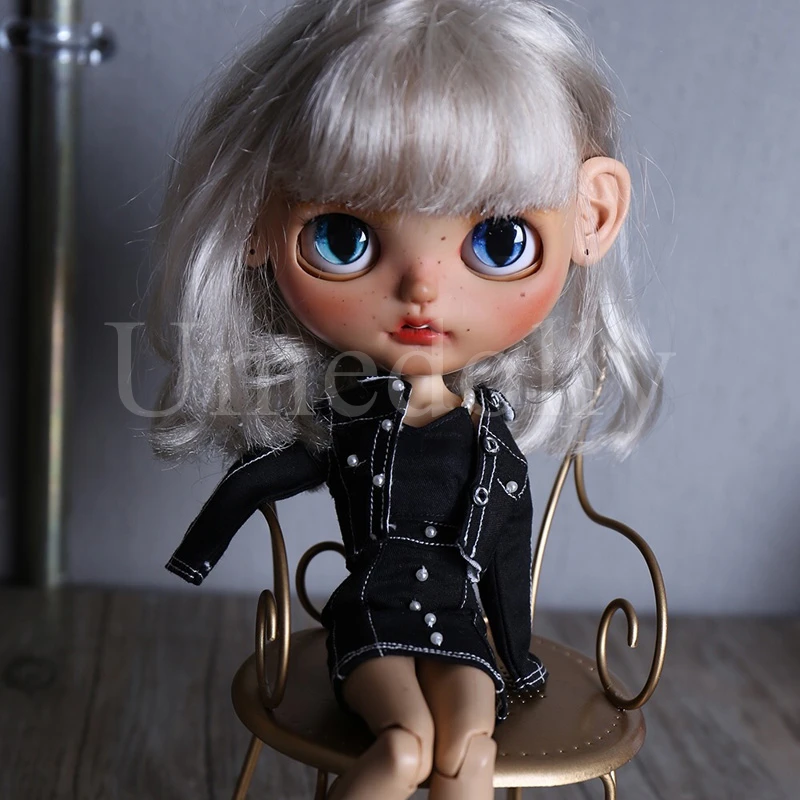 Модное джинсовое пальто в ковбойском стиле; юбка с леопардовым принтом для Blythes, Azone S, OB24; аксессуары для одежды