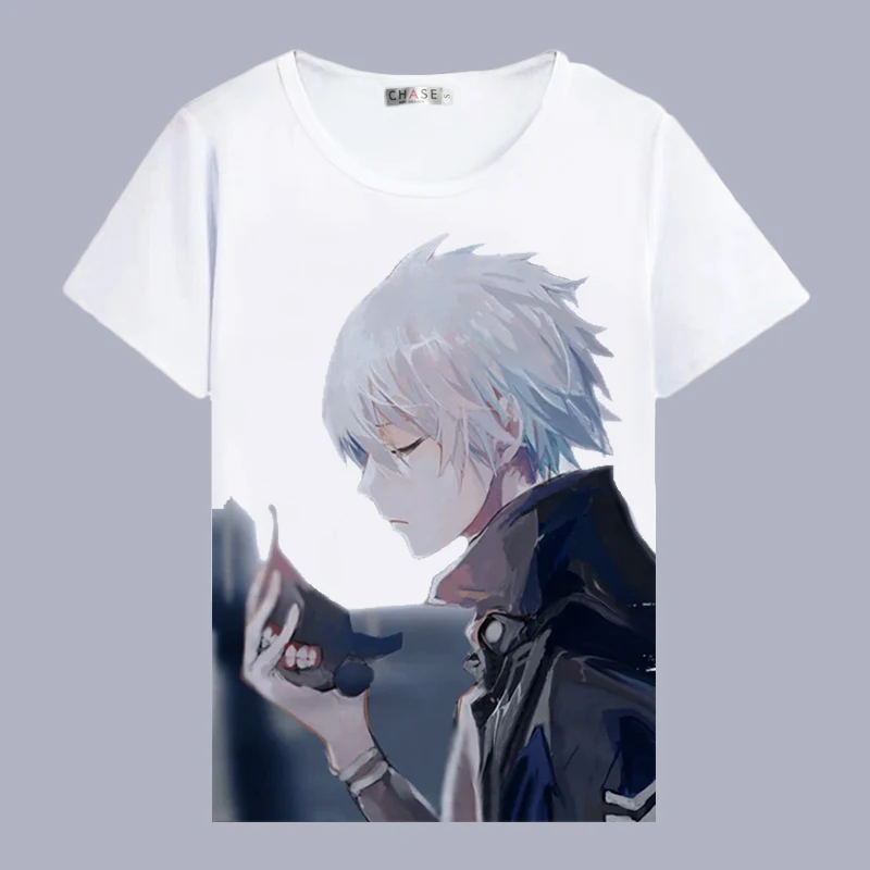 Футболка для костюмированной вечеринки Tokyo Ghoul футболка японского аниме Kaneki Ken