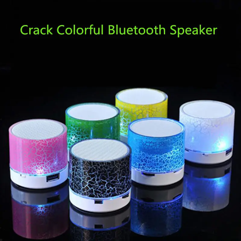 Мини беспроводной Bluetooth динамик светодиодный TF USB Сабвуфер колонка mp3 стерео