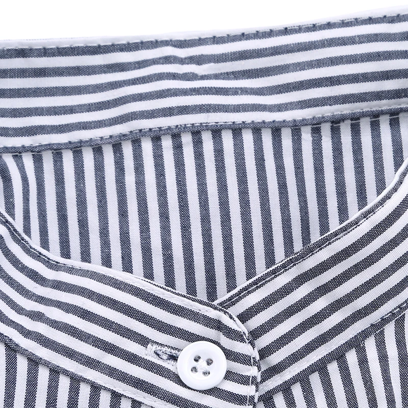 Темно синий полосатый поддельный галстук бабочка ретро съемный фальшивый