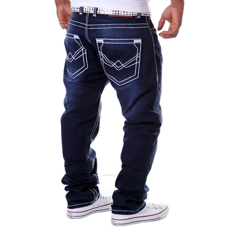 

Fashion Mens Straight Leg Jeans Slim Fit Denim Jeans Casual Party Pants Trousers