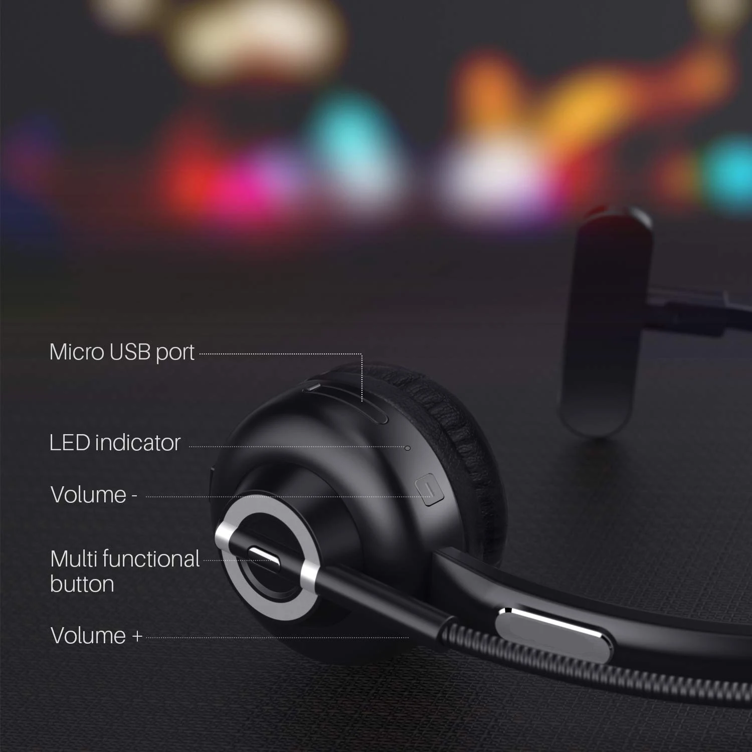 M97 Bluetooth гарнитура для сотового телефона, система Handsfree с шумоподавлением, беспроводная гарнитура для офиса с микрофоном 17h Talking