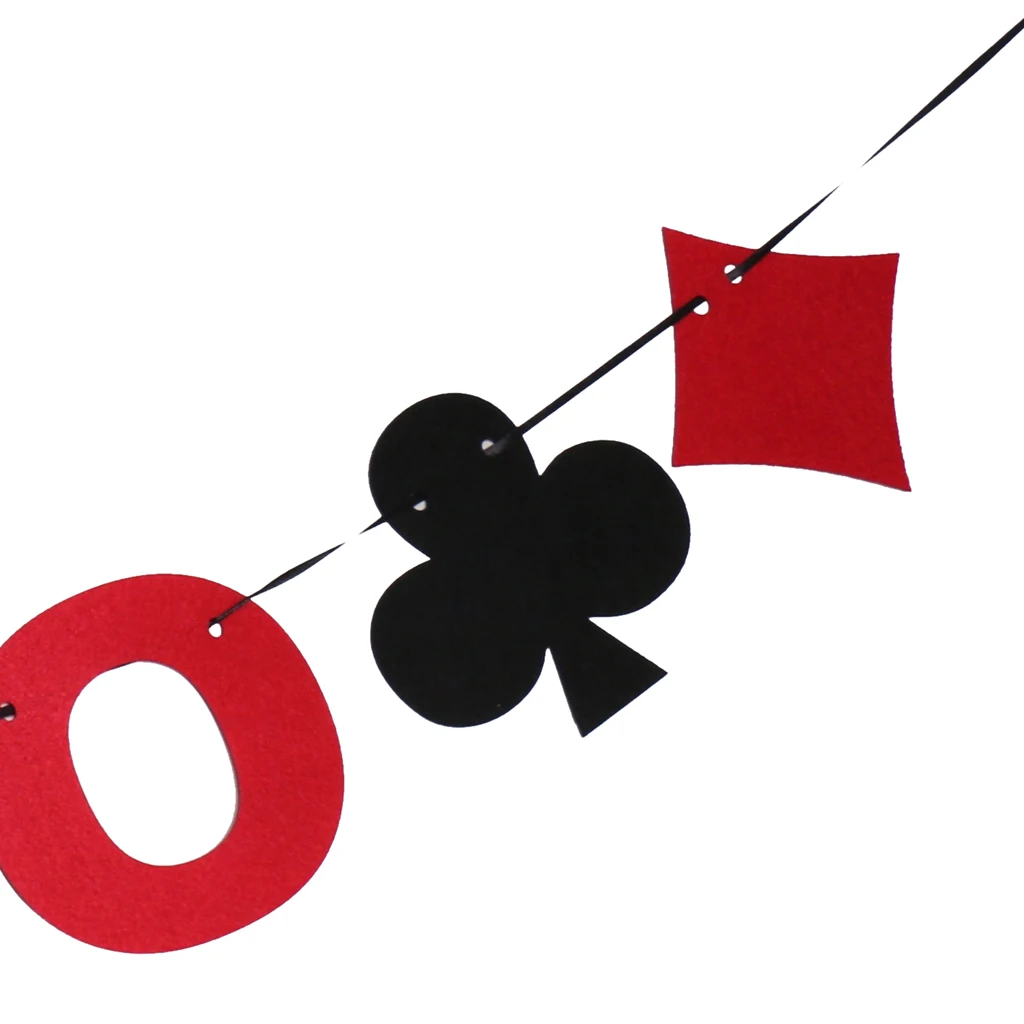 Hanging Bunting Pennant Party Banner - Decorations Black Red | Дом и сад