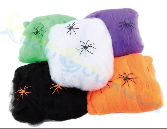 Хэллоуин страшная Вечеринка Реквизит белая эластичная паутина 20 г паук веб-бар