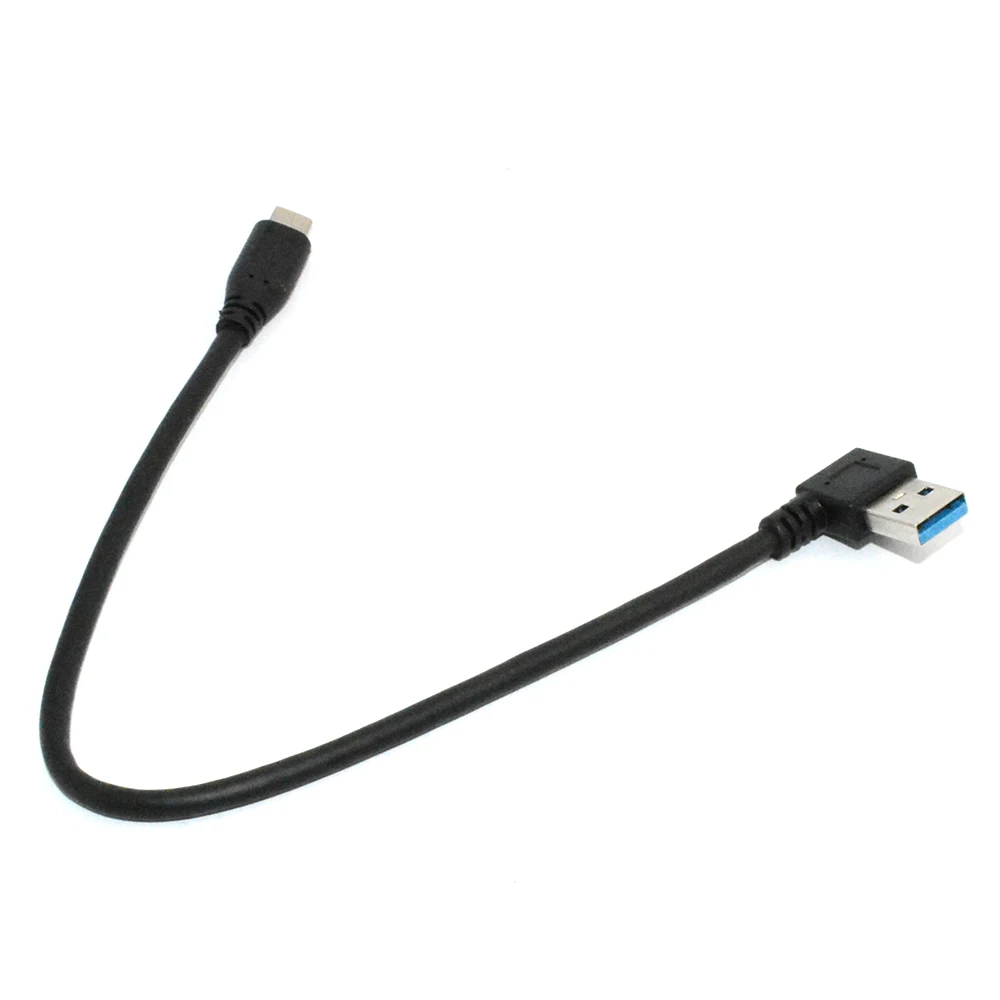 Danspeed Новый Реверсивный кабель питания USB 3 0 AM под прямым углом к usb type C для