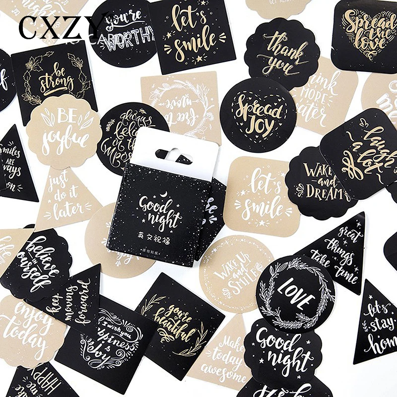 CXZY Милая английская наклейка для скрапбукинга сделай сам бумажная печать