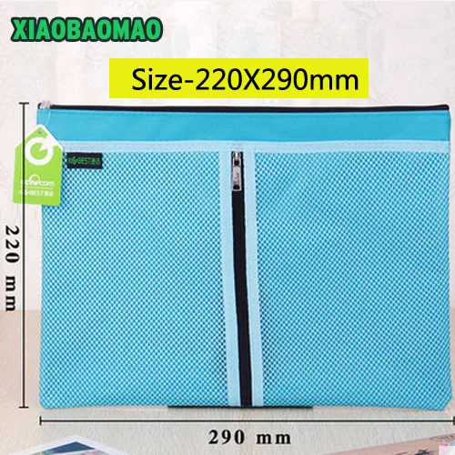 220X290mm Размер 5! Красочные Двухслойные холст ткань молния бумажная папка для файлов книга карандаш файлы ручка чехол Сумки для документов - Цвет: 220X290mm