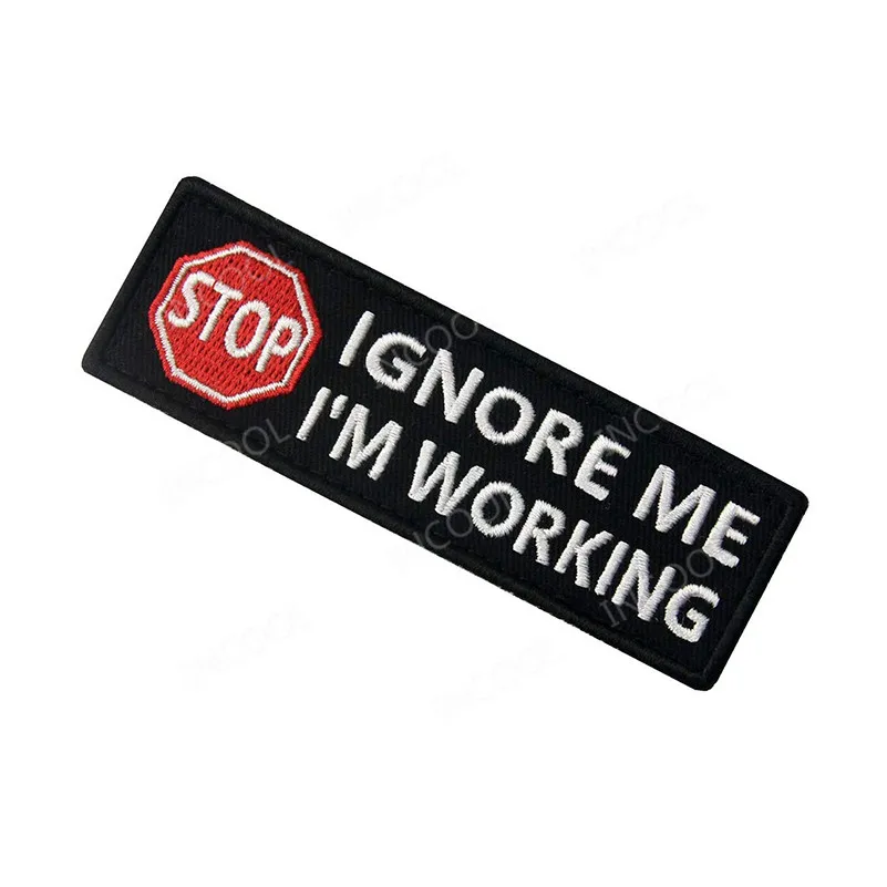Service Dog Ignore Me I'm Working Embroidery Patch Military Patches Combat Tactical Appliques Embroidered Badges | Дом и сад