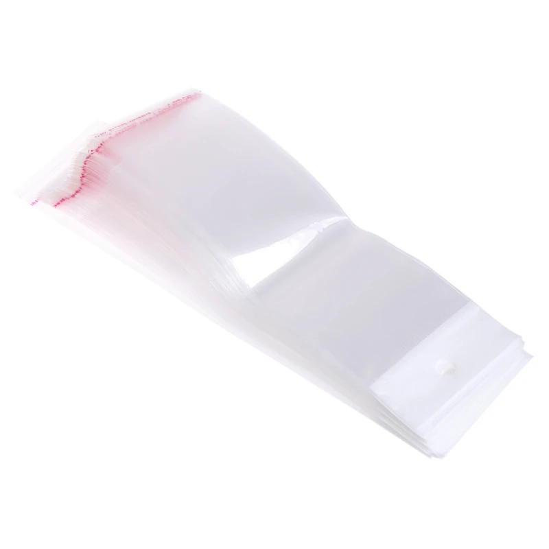 

100Pcs/Set Plastic Packing Bag Transparent Self Adhesive OPP Jewelry Seal 5x18cm
