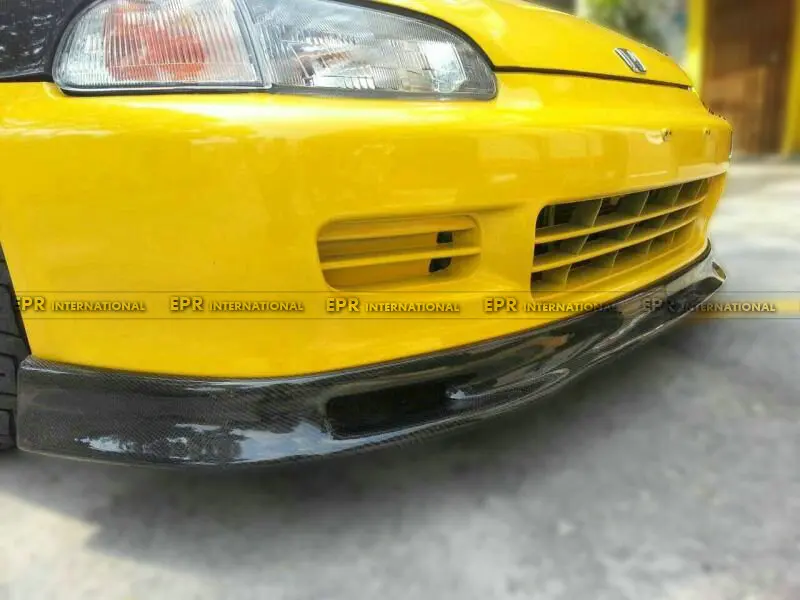 Автомобильный Стайлинг для Honda 1992-1995 EG Civic Стильная передняя губа из углеродного