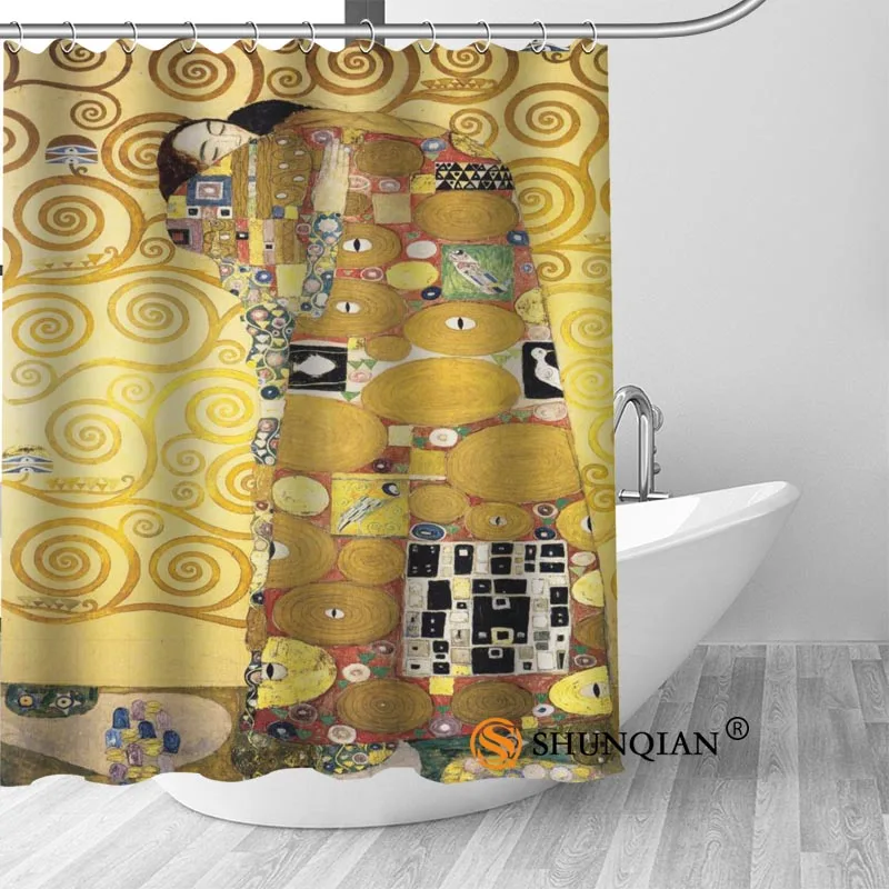 Занавеска для душа The Kiss Gustav Klimt Высококачественная занавеска ванной из