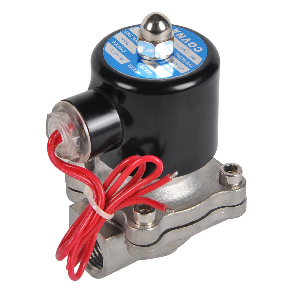 DN15 1/2 &quotобычно открытым 2 W Нержавеющая сталь 304 электромагнитный клапан|Клапан| |