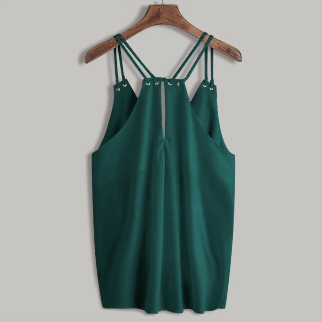 Корейская blusas mujer de moda, женская блузка, рубашка, женская повседневная майка без рукавов, майка, рубашка, блузка, Cami Top, chemisier femme