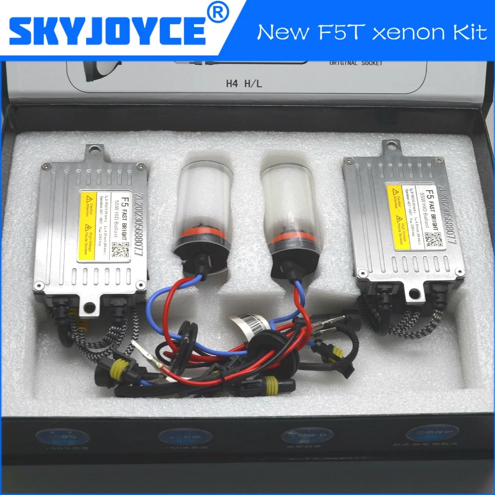 2017 Быстрый яркий HID ксеноновый комплект DLT F5T балласт + Cnlight Лампа H1 H3 H7 H8 H9 H11 9005 9006
