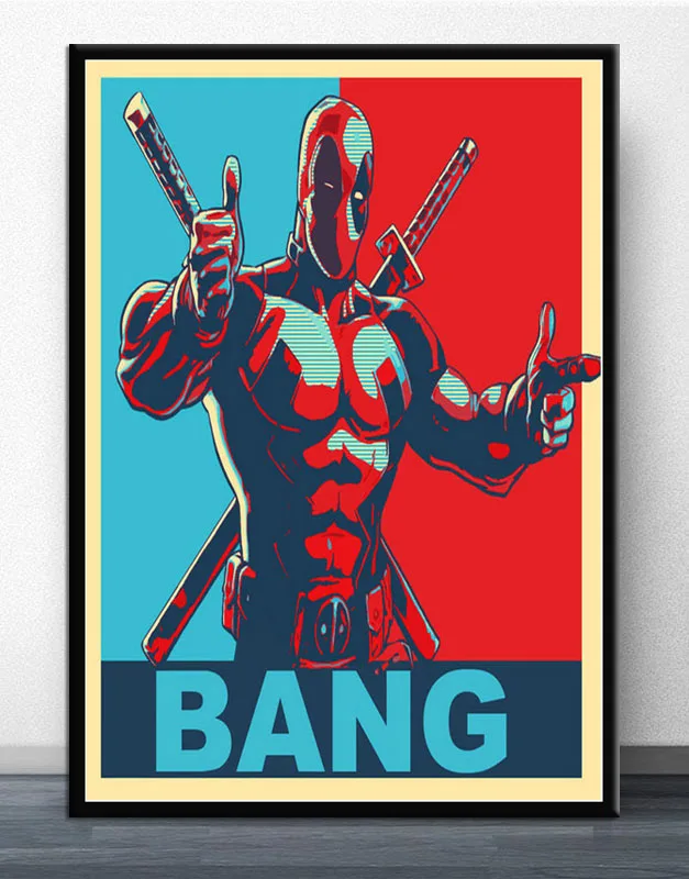 Постер и принты Дэдпул Крик 1 2 DC Marvel супергерой аниме фильм настенная живопись настенные картины для гостиной домашний декор - Цвет: Коричневый