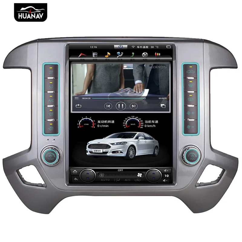 4-inch Silver 64GB Android 8,1 Tesla стиль автомобильный dvd-плеер gps навигация для Chevrolet Silverado для GMC Sierra+ радио плеер стерео Мультимедиа - Цвет: 4-inch Silver 64GB