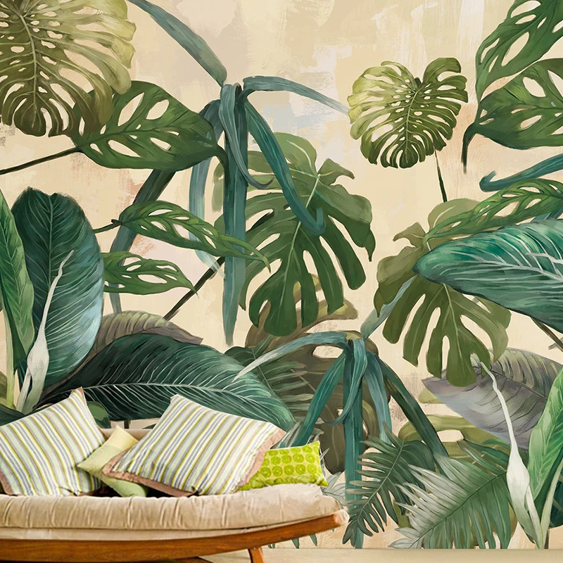 3D настенные фрески на заказ фотообои с тропическим дождем лесом пальмами