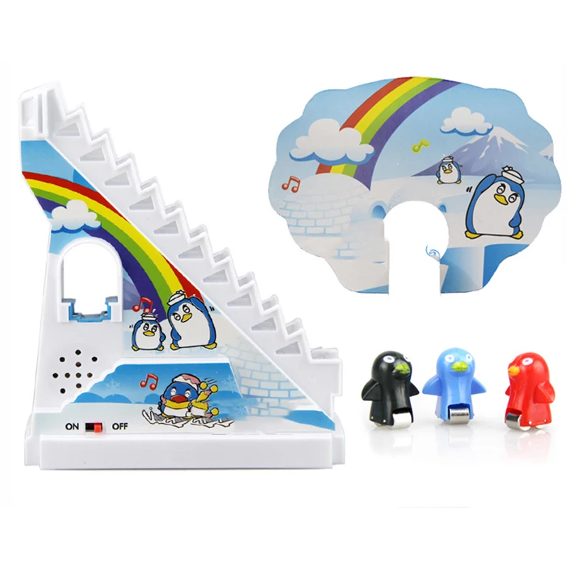 Gift Climbing Stairs Toys Puzzle Penguin Slide Electric Railcar with Music Safety Cute Cartoon Light for Kids Game | Игрушки и хобби