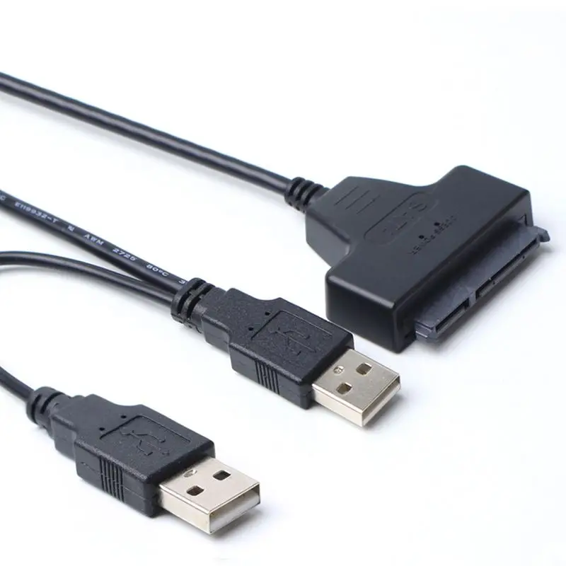 Новый USB 2 0 для SATA 7 + 15 Pin Кабель адаптер 22Pin 2.5in HDD жесткого диска кабель передачи
