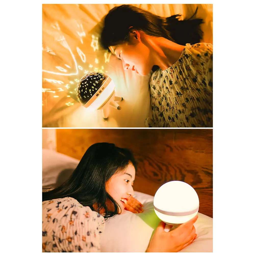 Starry Sky Projector Night Light USB Battery Power LED Luminaria Novelty Lamp Nightlight Illusion for Children Baby | Освещение