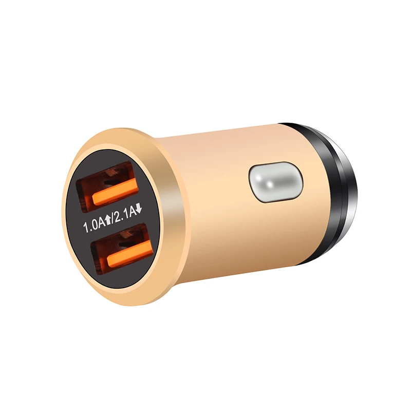Происхождение 5V 3.1A зарядных порта USB для автомобиля Зарядное устройство на 2-портный Dual Порты и разъёмы для samsung S8 S9 iPhone 6 7 8 Plus X XS MAX Xiaomi huawei мобильный телефон мини-адаптер - Тип штекера: Gold