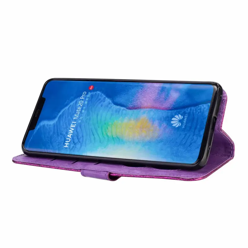 Для huawei P30 Plus P20 mate 20 Lite 10 Pro кошелек из искусственной кожи силиконовый блестящий чехол с отделением для карт для Y6 Y7 P Smart Plus