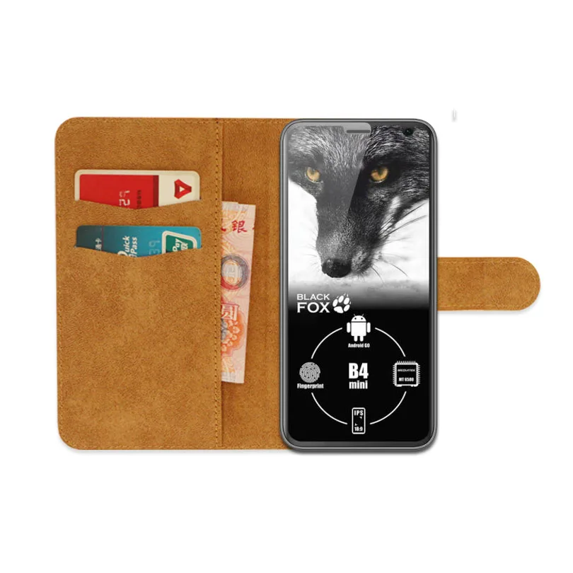 Роскошный чехол кошелек B4 mini для Black Fox Специальный кожаный книжка с карманом карт