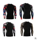 Мужские футболки для тренировок, тренажерного зала, кроссфита, ММА, бокса, бодибилдинга, тяжелой атлетики, йоги, растягивающаяся компрессионная рубашка для мужчин, фитнеса