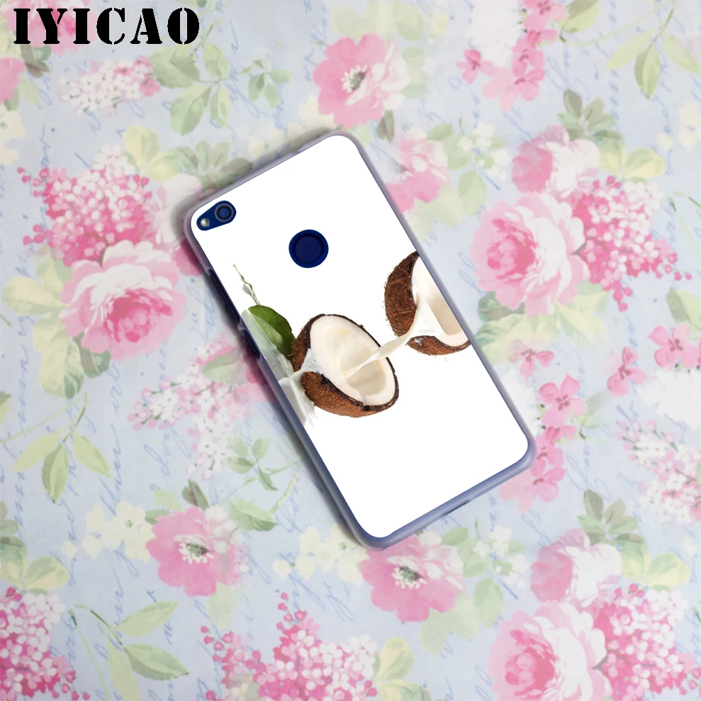IYICAO чехол фруктовый кокосовый Твердый для Huawei Honor 6A 6C 7A 7C 7X 8 8X 9 10 20 9X Lite Pro Play Note View