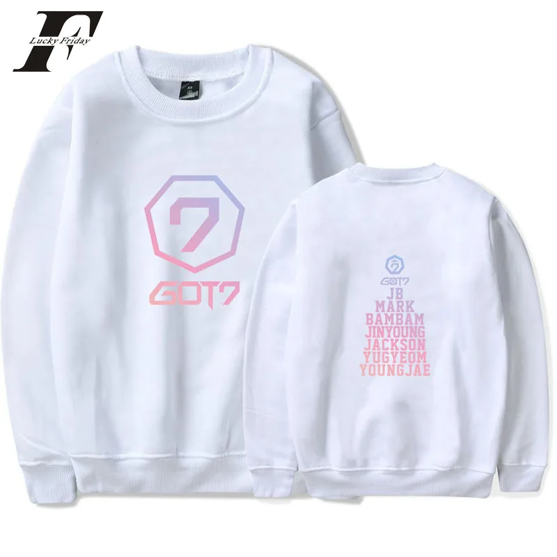 Мужская и Женская толстовка GOT7 kpop с принтом в стиле хип-хоп Повседневная