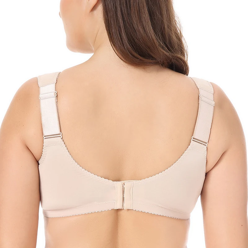 BAICLOTHING Drop Ship Women's Full Coverage Underwear Lace Sheer Non-padded Wire Free Minimizer Bra 34 36 38 40 42 44 B C D DD E | Женская