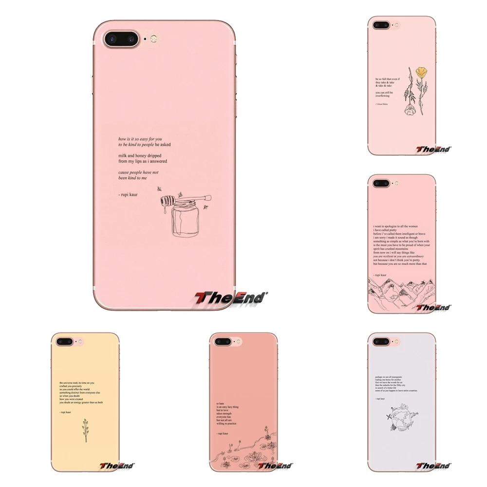 Для iPod Touch Apple iPhone 4 4S 5 5S SE 5C 6 6S 7 8 X XR XS Plus MAX розовый поэт цитаты стихи ТПУ прозрачные
