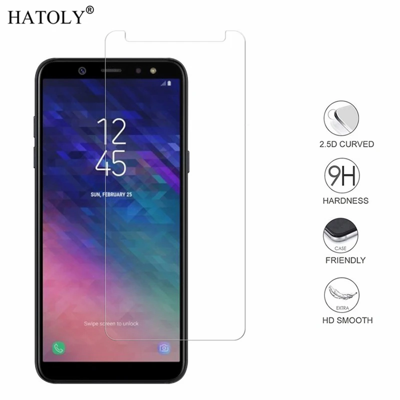 Для закаленного стекла Samsung Galaxy A6 2018 Защитная пленка для экрана закаленное стекло