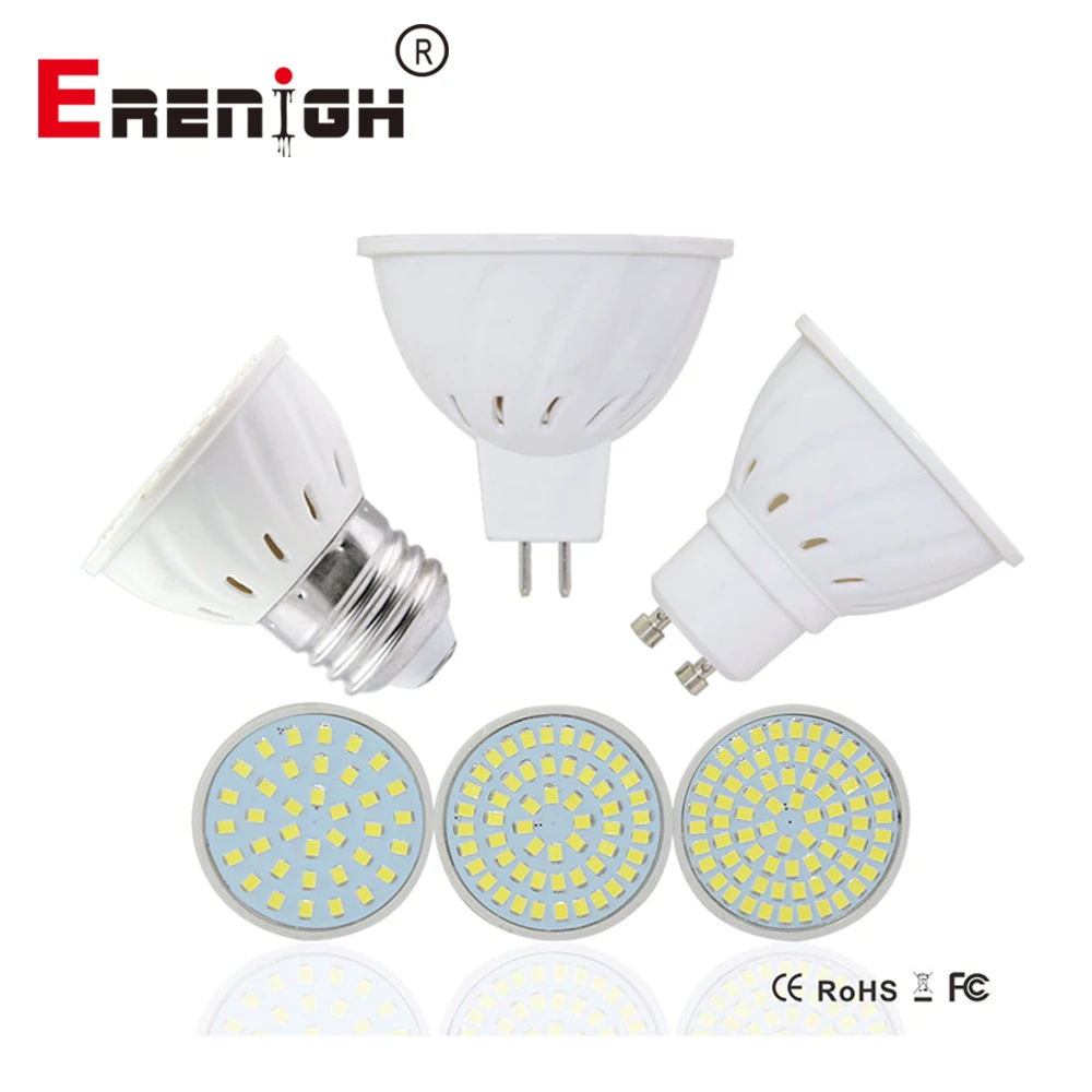 10 шт. светодиодный светильник светодиодный лампы E27 GU10 MR16 220 V 110 V SMD 2835 лампочки 4 W 6 W 8 W лампа светодиодный Luz Bombillas светильники для домашнего освещения