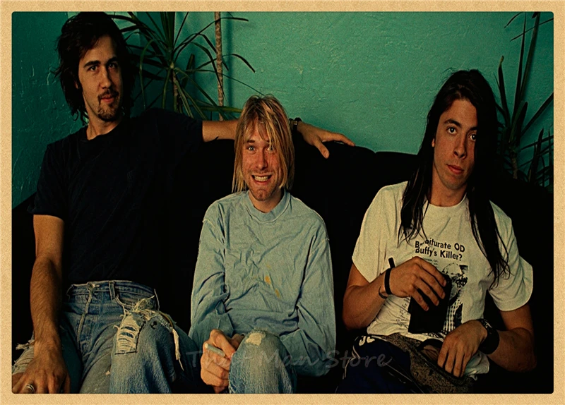 ВИНТАЖНЫЙ ПЛАКАТ Nirvana Kurt Cobain dormitory крафт-рок-оркестр декоративная живопись постер ретро-плакат/40*30 см